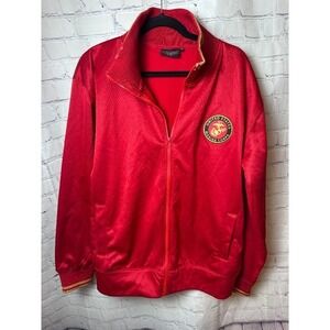 SGT GRIT US Marine‎ Corps Full Zip Track Jacket Athletic Red Size L